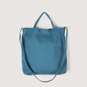 2 Ways  stylish Canvas Tote Bags w/Gusset - Blue -green (L34xH32xD5cm) (12oz) 2 Ways  stylish Canvas Tote Bags w/Gusset - Blue -green (L34xH32xD5cm) (12oz)