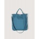 2 Ways  stylish Canvas Tote Bags w/Gusset - Blue -green (L34xH32xD5cm) (12oz)