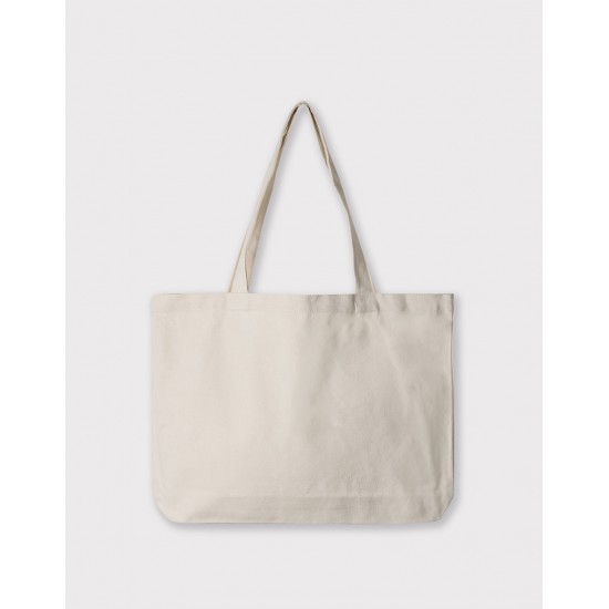 Canvas Tote Bags w/Gusset- Natural (L45xH32xD8cm) (12oz)