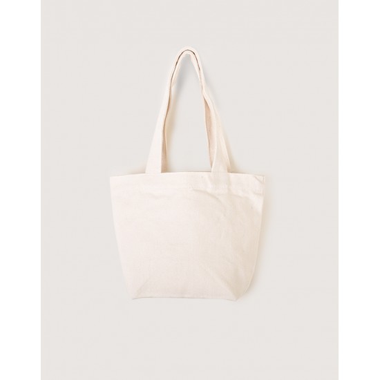 Promotional mini Canvas Tote Bags w/Gusset long handle- Mustard (L30xH20xD10cm)