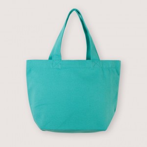 Multi-color mini Canvas Tote Bags w/Gusset- Turquoise (L30xH20xD12cm)