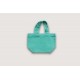 Multi-color mini Canvas Tote Bags w/Gusset- Turquoise (L30xH20xD12cm)