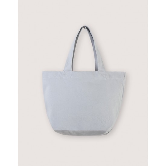 Multi-color mini Canvas Tote Bags w/Gusset- Light Grey (L30xH20xD12cm)