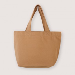 Multi-color mini Canvas Tote Bags w/Gusset- Camel (L30xH20xD12cm)
