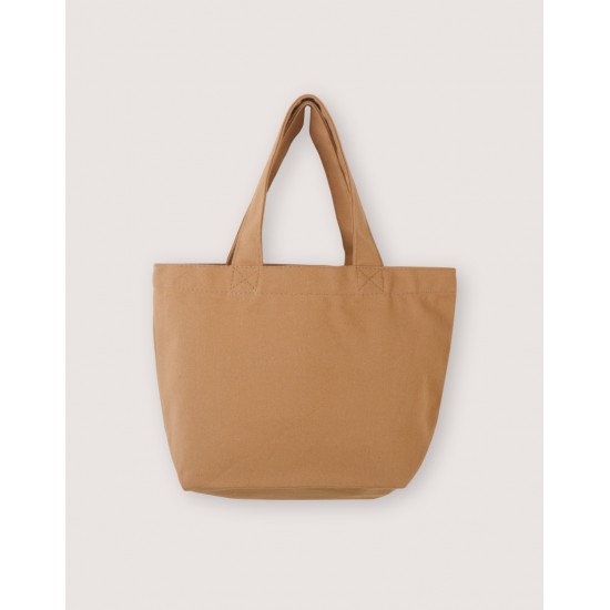 Multi-color mini Canvas Tote Bags w/Gusset- Camel (L30xH20xD12cm)