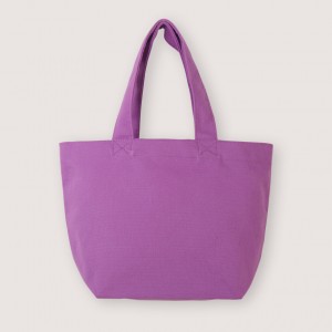 Multi-color mini Canvas Tote Bags w/Gusset- Lilac (L30xH20xD12cm)