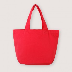 Multi-color mini Canvas Tote Bags w/Gusset- Watermelon Red (L30xH20xD12cm)