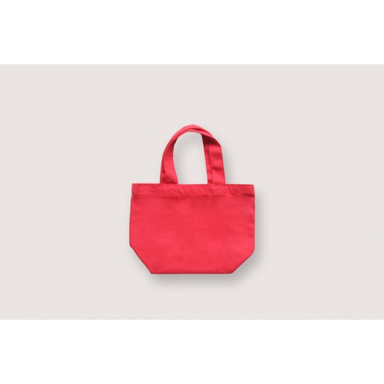 Multi-color mini Canvas Tote Bags w/Gusset- Watermelon Red (L30xH20xD12cm)