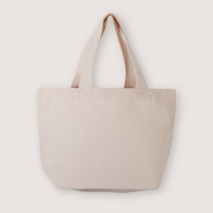 Multi-color mini Canvas Tote Bags w/Gusset- Cream-colored (L30xH20xD12cm)