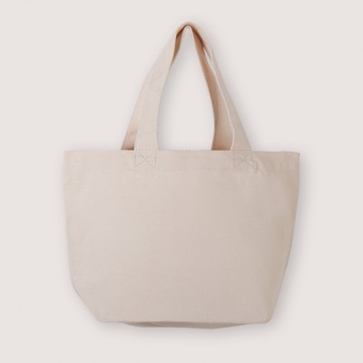 Multi-color mini Canvas Tote Bags w/Gusset- Cream-colored (L30xH20xD12cm)