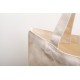 Multi-color mini Canvas Tote Bags w/Gusset- Cream-colored (L30xH20xD12cm)