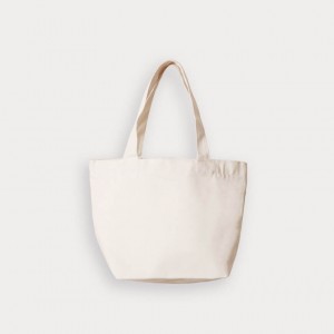Promotional mini Canvas Tote Bags w/Gusset- White (L30xH20xD12cm)