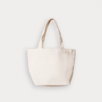 Promotional mini Canvas Tote Bags w/Gusset- White (L30xH20xD12cm)
