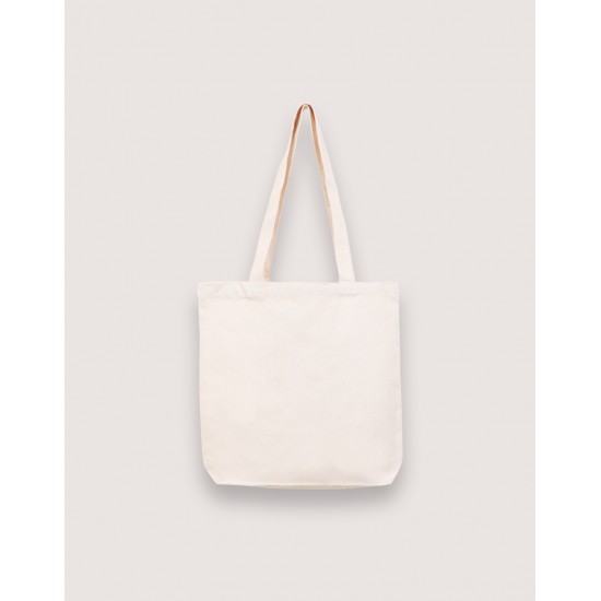 Heavy Canvas Tote Bags w/Gusset- Natural (L35xH33xD8cm) (12oz)