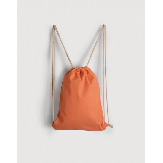 Canvas drawstring backpack -Orange (34x41)