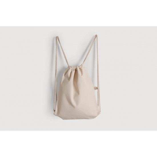 Canvas drawstring backpack -Beige (34x45)