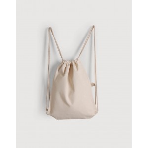 Canvas drawstring backpack -Beige (34x45) Canvas drawstring backpack -Beige (34x45)