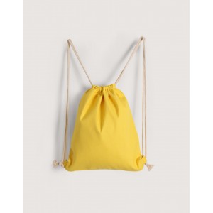 Canvas drawstring backpack -Yellow (34x41) Canvas drawstring backpack -Yellow (34x41)