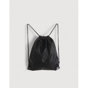 Nylon Drawstring Bag | Black Nylon Drawstring Bag | Black