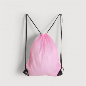 Nylon Drawstring Bag | Light Pink